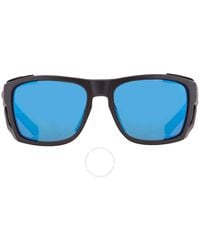 Costa Del Mar - King Tide 6 Blue Mirror Polarized Glass Wrap Sunglasses 6s9112 911201 58 - Lyst