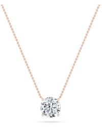 Mure And Co - 2.5Ctw Round Shaped Lab Grown Diamond (G/Vs) Necklace - Lyst