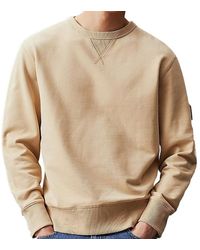 Calvin Klein - Cotton Terry Badge Sweatshirt - Lyst