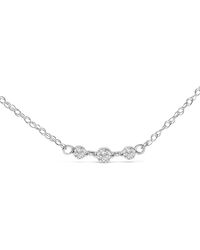 Haus of Brilliance - Sterling 1/5 Cttw Lab Grown Diamond 3 Stone Station Necklace - Lyst