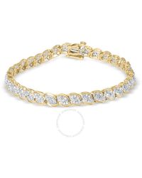 Haus of Brilliance - 10k Gold 2.00 Cttw Round-cut Diamond Link 7.5" Bracelet - Lyst