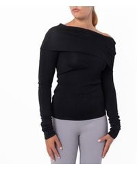 Ferragamo - Asymmetric Collar One-Shoulder Sweater - Lyst
