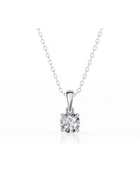 Brilliant Diamond - 1/4 Carat Solitaire Lab Grown Diamond Pendant Necklace For - Lyst