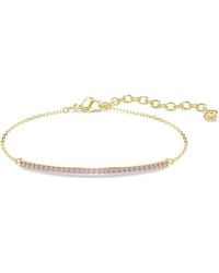 Swarovski - Only Bracelet, Round Cut, 18K Finish - Lyst