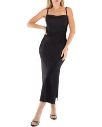 Nanushka - Fiore Midi Satin Dress - Lyst