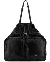 Dolce & Gabbana - Black Leather Shopping Bag - Lyst