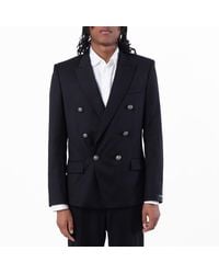 Balmain - Double Breasted Tailored Wool Jacket, Brand Size 48 (Us - Lyst