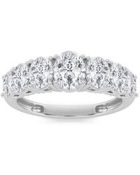 Mure And Co - 2Ctw Oval Shaped Lab Grown Diamond (F/Vs) Seven Stone Band Ring - Lyst