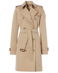 Burberry - The Kensington Mid-Length Trench Coat, Brand Size 2 Us - Lyst