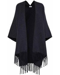 Brunello Cucinelli - Dark Wool Scarf - Lyst
