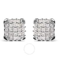 Haus of Brilliance - 10K 3/4 Cttw Princess Diamond Composite Open Frame Stud Earrings (I-J Color, I1-I2 Clarity) - Lyst
