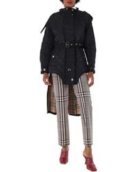 Burberry - Quilted Nylon And Cotton Coat With Detachable Hood - Lyst