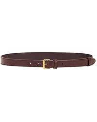 Saint Laurent - Tan Motorcycle 2Cm Belt - Lyst
