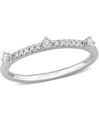Created Forever - 1/7 Ct Tgw Lab Created Diamond Semi-Eternity Ring - Lyst