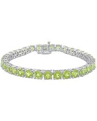 Amour - 19 5/8 Ct Tgw Peridot Tennis Bracelet - Lyst