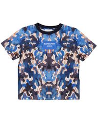 Burberry - Boys Canvas Camouflage-print Cotton T-shirt - Lyst