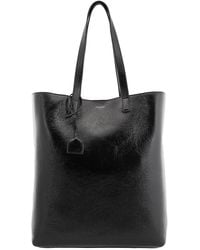 Saint Laurent - Crinkled-Leather Bold Tote Bag - Lyst
