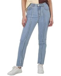 ROKH - Ladies Frayed Slim Fit Jeans, Waist - Lyst