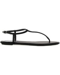 Rene Caovilla - Rene Caovilla Diana Crystal Flat Sandals - Lyst
