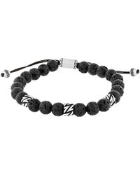 Robert Alton - Stainless Steel Lava Bead Bolo Bracelet - Lyst