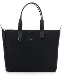 Dolce & Gabbana - Tote Bag With Two Top Handles And Logo Plaque On The Front - Lyst