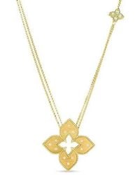 Roberto Coin - 18k Yellow Gold 0.20cttw Diamond Venetian Princess Necklace - Lyst