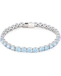 Swarovski - Rhodium Plated Matrix Tennis Bracelet - Lyst