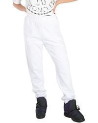 Moncler - Logo Embroidered Cotton Sweatpants - Lyst