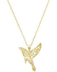 Kylie Harper - 14K Over Vintage Filigree Hummingbird Pendant Necklace - Lyst