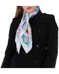 Ferragamo - Manovia Print Silk Scarf - Lyst