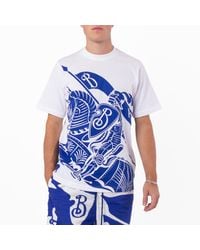 Burberry - Ekd Print Cotton T-Shirt - Lyst