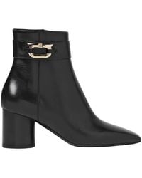 Ferragamo - Placida Gancini Ornament Anke Boots - Lyst