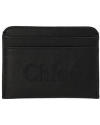 Chloé - Embroidered Logo Sense Card Holder - Lyst