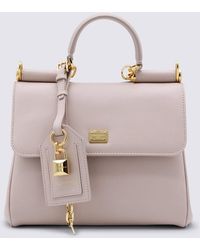 Dolce & Gabbana - Dolce & Gabbana Nude Leather My Sicily Medium Top Handle Bag - Lyst
