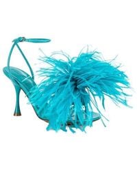Bottega Veneta - 100Mm Dot Feather-Detailed Sandals - Lyst