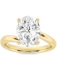 Mure And Co - 2Ctw Oval Shaped Lab Grown Diamond (F/Vs) Bypass Shank Engagement Ring - Lyst