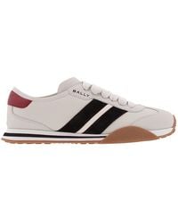 Bally - Stewy Panelled Leather Sneakers, Brand Size 36 Us - Lyst