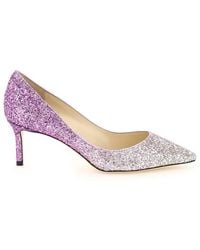 Jimmy Choo - Romy 60 Glitter Pointy Toe Pumps, Brand Size 34 Us - Lyst