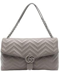 Gucci - Gg Marmont Maxi Chevron-Quilted Leather Shoulder Bag - Lyst