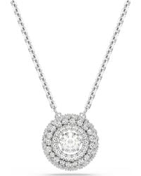 Swarovski - Sublima Pendant, Round Cut, Rhodium Plated - Lyst