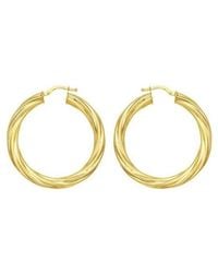 Tresorra - 14K Full Twist Large Hoop Earrings - Lyst