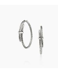 John Hardy - Spear Hoop Earring, Diamonds - Lyst