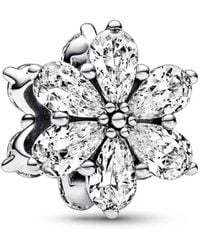 PANDORA - Timeless Sparkling Herbarium Cluster Sterling Charm - Lyst