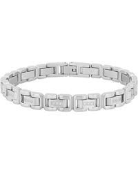 Robert Alton - 1/4Ctw Diamond Stainless Steel Bracelet - Lyst