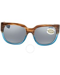 Costa Del Mar - Waterwoman Gray Silver Mirror Polarized Polycarbonate Sunglasses Wtw 251 Osgp 55 - Lyst
