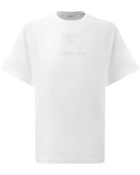 Burberry - Ekd Embroidered Cotton T-Shirt - Lyst