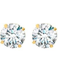 Maulijewels - 2.50Ct 14K Gra Certified D-Vvs1 Round Moissanite Diamond Screw Back Studs Earrings For - Lyst