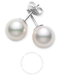 Mikimoto - Akoya Pearl Stud Earrings With 18k White Gold 8-8.5mm A Grade - Lyst