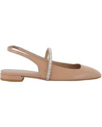 Stuart Weitzman - Stefanie Patent Slngback Ballet Flats - Lyst