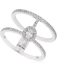 Messika - Glamazone Two-Row Pave Ring - Lyst